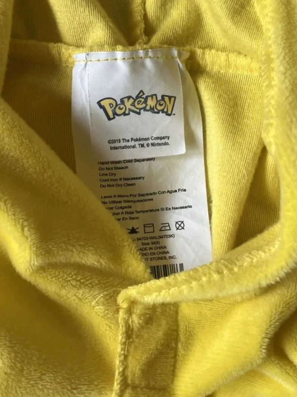 Pokemon Pikachu Youth fleece jumpsuit